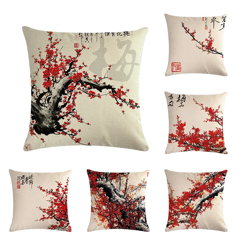 Plum Blossom Orchid Bamboo Pattern Cotton Linen Throw Pillow Cushion Cover Home Decoration Sofa Bed Decor Decorative Pillowcase
Plum Blossom Orchid Bamboo Pattern Cotton Linen Throw Pillow Cushion Cover Home Decoration Sofa Bed Decor Decorative Pillowcase