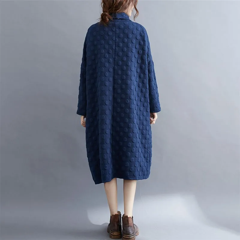 Autumn Winter Women Casual Cotton Dresses New 2020 Simple Style Turtleneck Solid Color Loose Ladies Knee-length Dress
Autumn Winter Women Casual Cotton Dresses New 2020 Simple Style Turtleneck Solid Color Loose Ladies Knee-length Dress