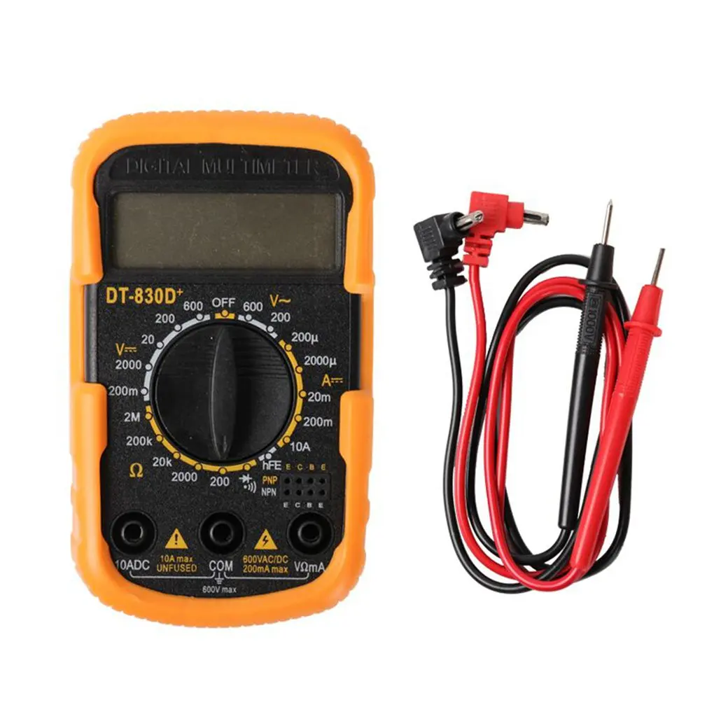 DT830D+ Mini Pocket Digital Multimeter 1999 Counts AC/DC Volt Amp Ohm Diode hFE Continuity Tester Ammeter Voltmeter Sale - купить по