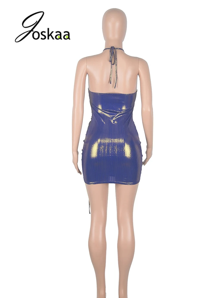 Joskaa Solid Glitter Cut Out Drawstring Ruched Bandage Mini Dress Summer Women Sexy Backless Party Club Dresses Streetwear
Joskaa Solid Glitter Cut Out Drawstring Ruched Bandage Mini Dress Summer Women Sexy Backless Party Club Dresses Streetwear