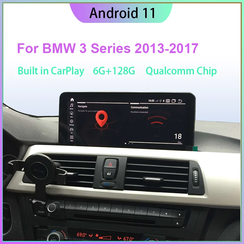 

12.5” Qualcomm Android 11 Stereo Head Unit for BMW 3,4 Series F30/F31/F32/F33 NBT/EVO 2013-2020 with CarPlay Auto Navigation