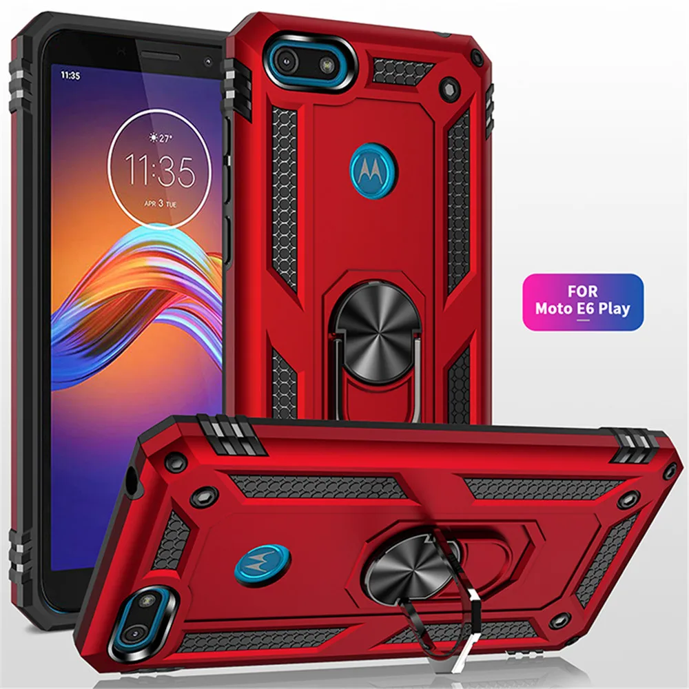 For Motorola Moto E6 Play Case Cover Armor Rugged Military Car Holder Ring Case for Moto E6 Play E6play XT2029, XT2029-1 Coque 
For Motorola Moto E6 Play Case Cover Armor Rugged Military Car Holder Ring Case for Moto E6 Play E6play XT2029, XT2029-1 Coque