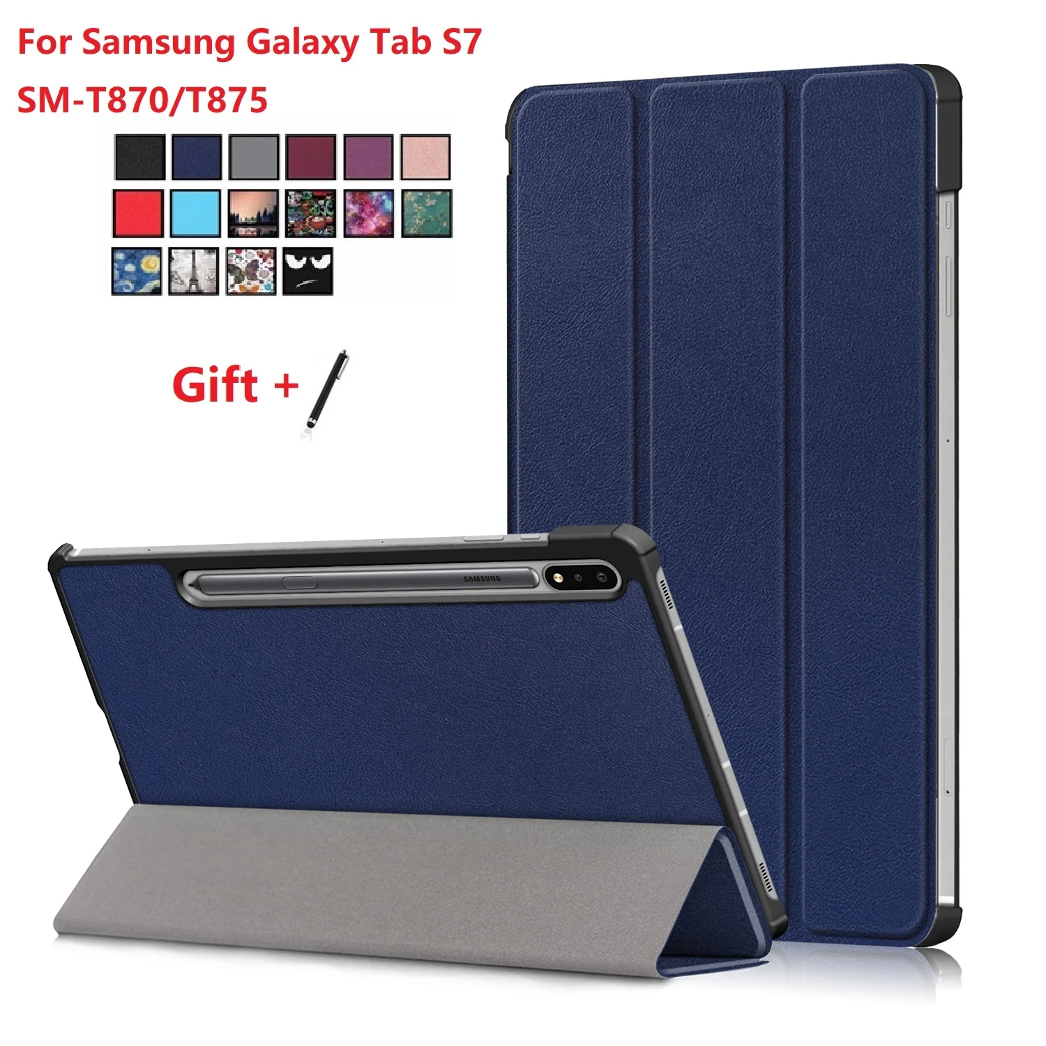 Trifold Case for Samsung Galaxy Tab S7 Lightweight Multiple Viewing Angles Tablet Stand Case for SM-T870 T875+ Stylus pen
Trifold Case for Samsung Galaxy Tab S7 Lightweight Multiple Viewing Angles Tablet Stand Case for SM-T870 T875+ Stylus pen