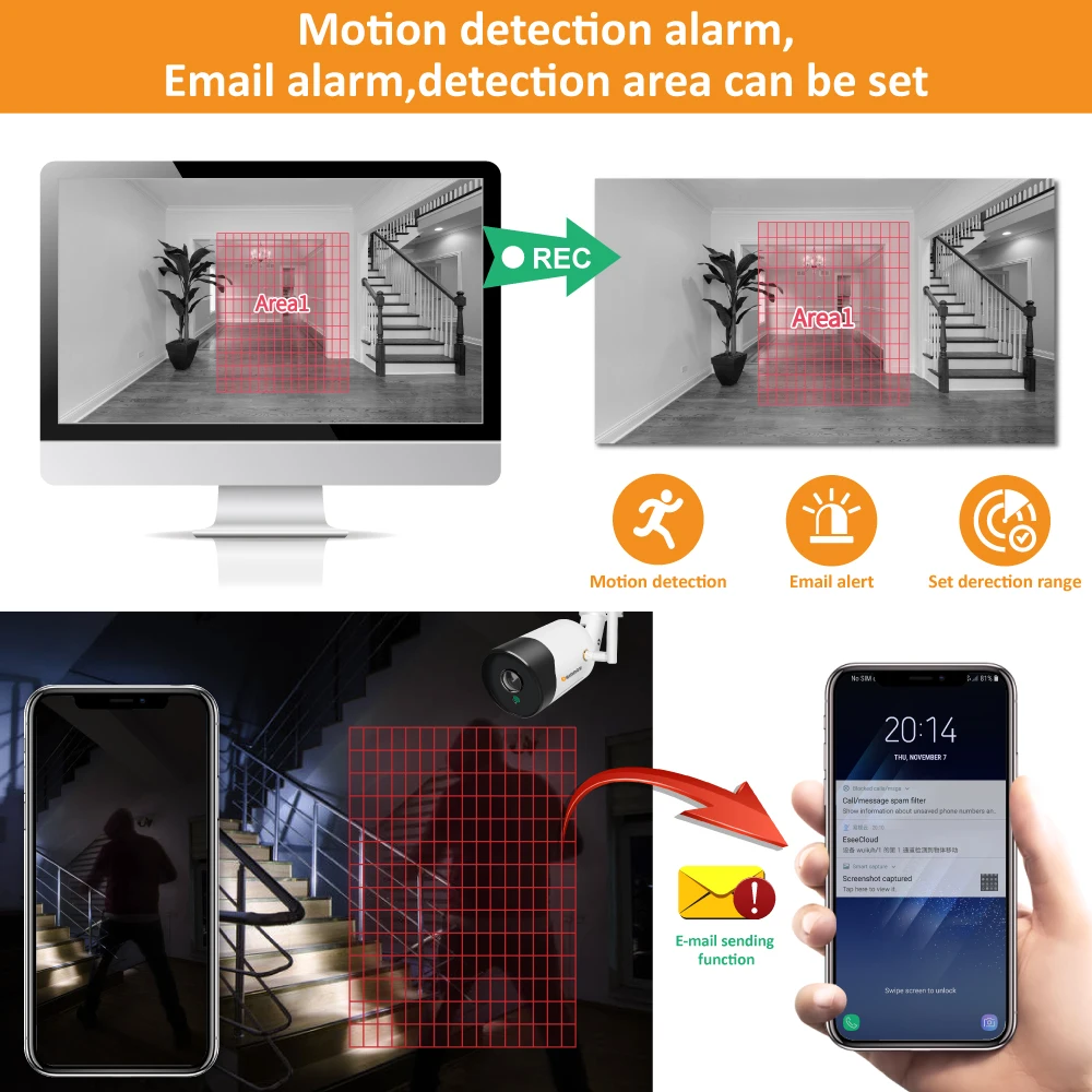 5MP 1080P IP Camera Wifi HD Outdoor Infrared Night Vision Security Camera Two Way Audio Wireless Video Surveillance Camera 2MP
5MP 1080P IP Camera Wifi HD Outdoor Infrared Night Vision Security Camera Two Way Audio Wireless Video Surveillance Camera 2MP