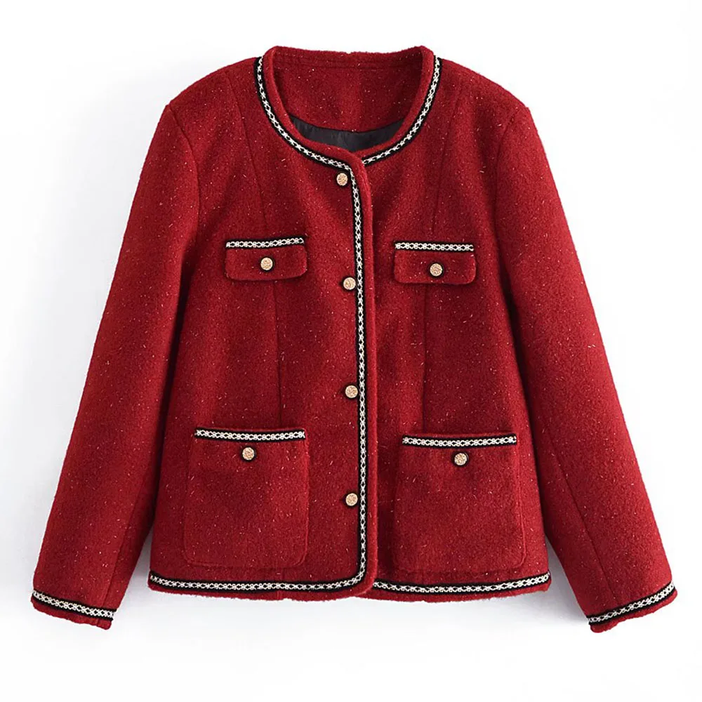 2021 New Women Fashion With Pocket Tweed Jacket Coat Vintage Long Sleeve Button-up Female Outerwear Chic Overshirt
2021 New Women Fashion With Pocket Tweed Jacket Coat Vintage Long Sleeve Button-up Female Outerwear Chic Overshirt