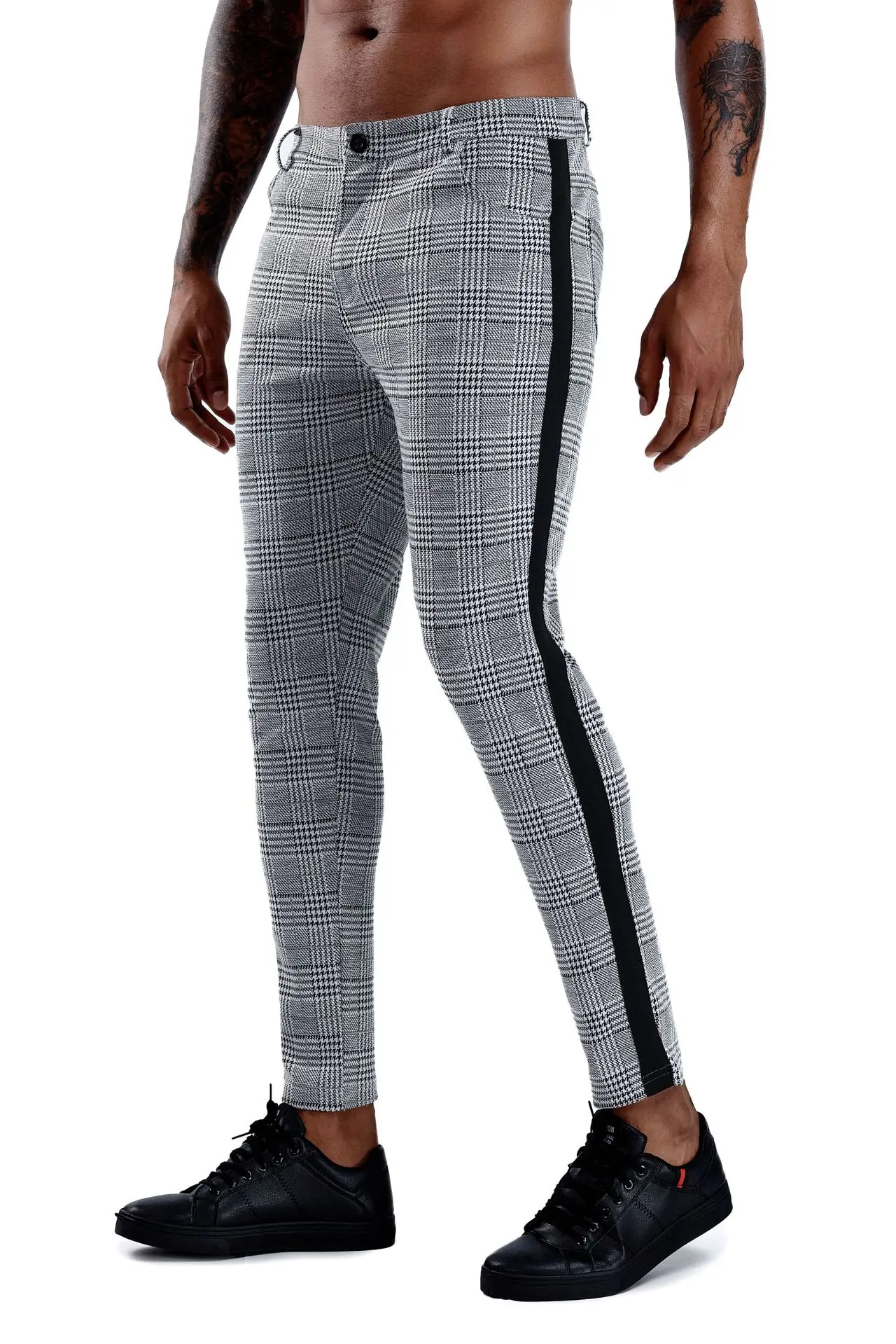 Casual Mens Chinos Pants Cotton Slim Fit Male Trousers Skinny Gray Ankle Length Streetwear Plaid Side Stripe Fashion Men
Casual Mens Chinos Pants Cotton Slim Fit Male Trousers Skinny Gray Ankle Length Streetwear Plaid Side Stripe Fashion Men