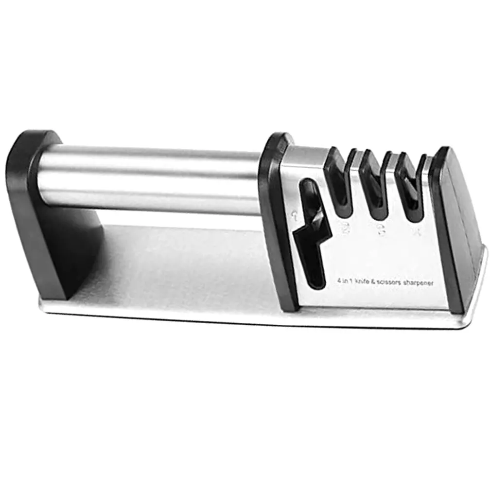 New Knife Sharpener 4 In 1 Professional Kitchen Sharpener For Knives And Scissors Sharpening 4 Stages Sharpening Tool 
New Knife Sharpener 4 In 1 Professional Kitchen Sharpener For Knives And Scissors Sharpening 4 Stages Sharpening Tool