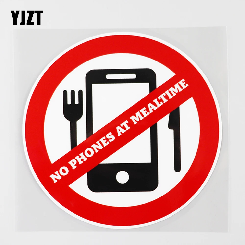 YJZT 13.2CM×13.2CM Car Sticker No Phone At Mealtime Waterproof PVC Decal 12C-0456
YJZT 13.2CM×13.2CM Car Sticker No Phone At Mealtime Waterproof PVC Decal 12C-0456
