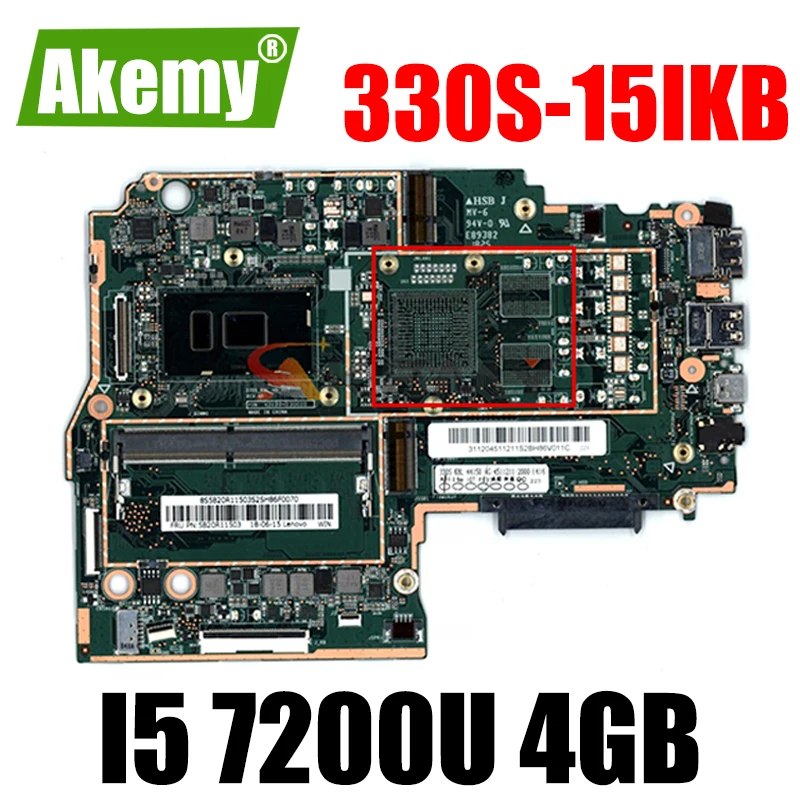 Материнская плата Akemy для ноутбука Lenovo 330S-15IKB, процессор I5 7200U ОЗУ 4 Гб DDR4, протестированный 100% рабочий новый продукт
Материнская плата Akemy для ноутбука Lenovo 330S-15IKB, процессор I5 7200U ОЗУ 4 Гб DDR4, протестированный 100% рабочий новый продукт