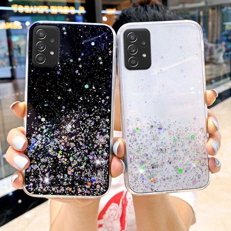Чехол для Samsung A71 A51 A50 A70 A40 A30 A20 A10 A20e A21S A41 чехол со звездой эпоксидный A7 2018 S20 Ultra Note 10