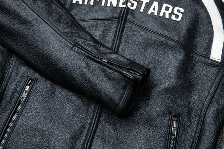 Motorcycle Men's professional racing suit letters stand collar cow leather biaker jacket men moto leather coat Protective gear
Motorcycle Men's professional racing suit letters stand collar cow leather biaker jacket men moto leather coat Protective gear
