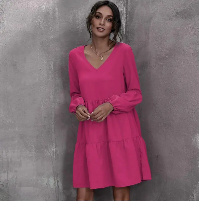 LISCN 2021 Fall Hot Sale Women's One-piece Long Dress Casual V-neck Long Sleeve Ruffled Big Plaid Dress Women's 7 Colors
LISCN 2021 Fall Hot Sale Women's One-piece Long Dress Casual V-neck Long Sleeve Ruffled Big Plaid Dress Women's 7 Colors