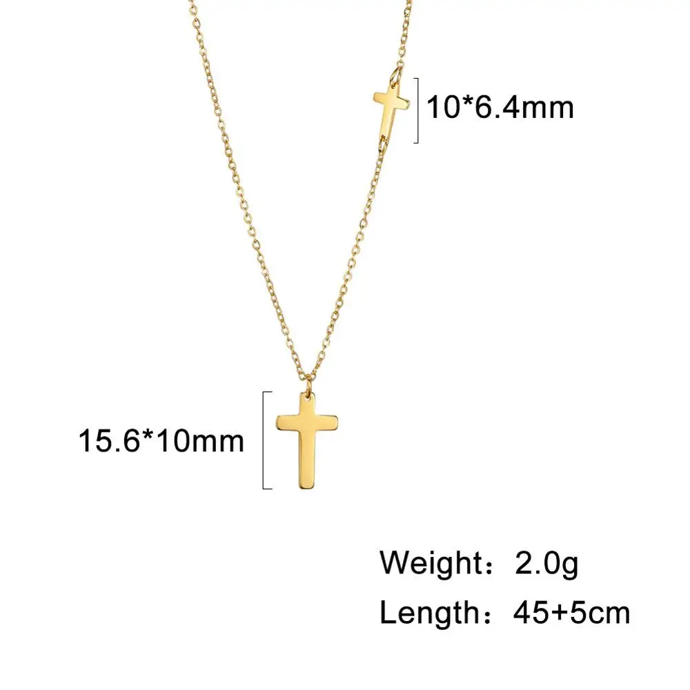 LIKGREAT Cross Pendant Necklace for Women Aesthetic Gold Stainless Steel Charm Necklaces Link Chain Choker Religious Jewelry
LIKGREAT Cross Pendant Necklace for Women Aesthetic Gold Stainless Steel Charm Necklaces Link Chain Choker Religious Jewelry