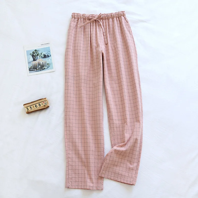 Casual Couple's Sleepwear Pijamas Pants New Large Size Cotton Homewear Fashion Plaid Women's Loose Nightwear Trousers
Casual Couple's Sleepwear Pijamas Pants New Large Size Cotton Homewear Fashion Plaid Women's Loose Nightwear Trousers