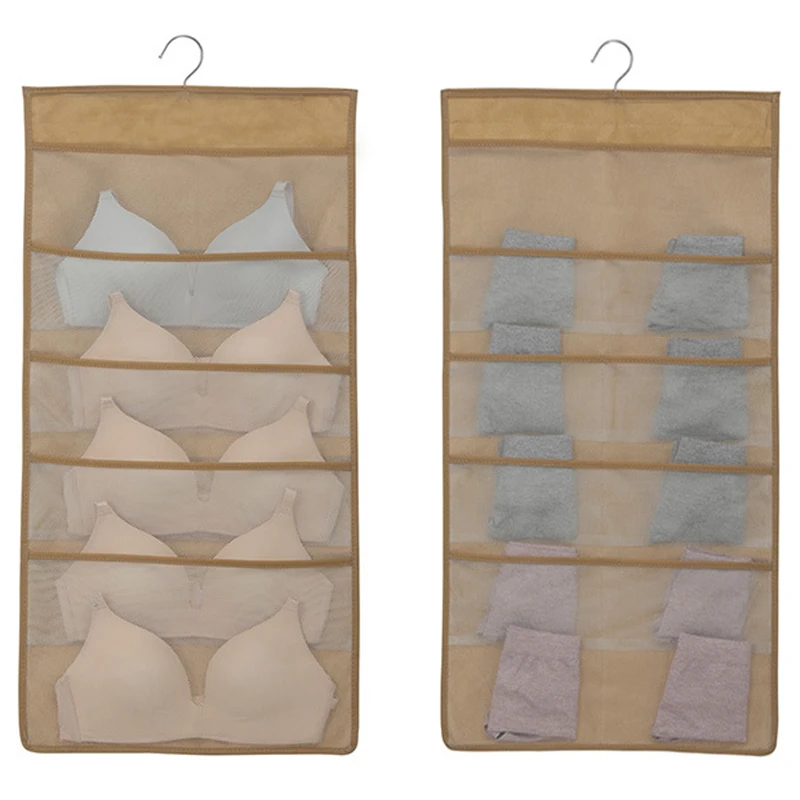 Double-sided Hanging Bag Folding Clothing Storage Bag Clear Socks Bra Underwear Rack Hanger Storage Bag Organizer For Wardrobe
Double-sided Hanging Bag Folding Clothing Storage Bag Clear Socks Bra Underwear Rack Hanger Storage Bag Organizer For Wardrobe