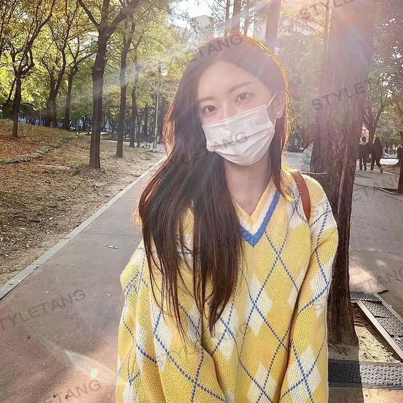 Autumn Winter Knitted Argyle Sweater Women Casual Oversized Pullovers Sweaters Loose Warm Jumper Streetwear Teen Knitwear Tops
Autumn Winter Knitted Argyle Sweater Women Casual Oversized Pullovers Sweaters Loose Warm Jumper Streetwear Teen Knitwear Tops