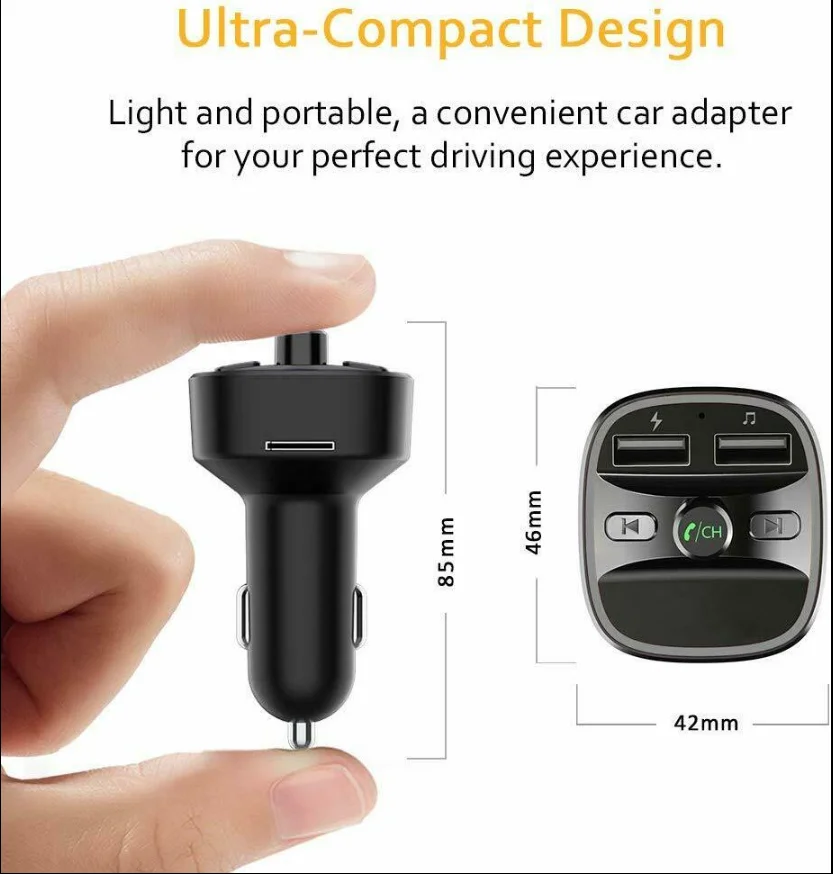 Car FM Transmitter Bluetooth 5.0 Receiver Car Radio MP3 Player Dual USB Car Charger U Disk TF Card Hands-Free Call
Car FM Transmitter Bluetooth 5.0 Receiver Car Radio MP3 Player Dual USB Car Charger U Disk TF Card Hands-Free Call