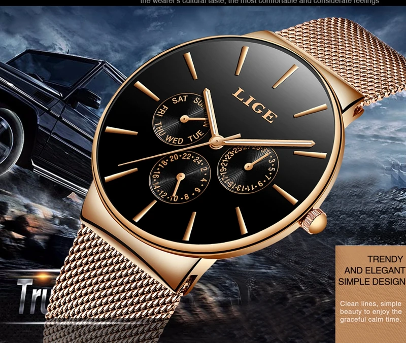 LIGE 9868 Fashion Top Luxury Mens Ultra Thin Quartz Watch Waterproof Mesh Strap Sports Casual Male Wristwatches Clock
LIGE 9868 Fashion Top Luxury Mens Ultra Thin Quartz Watch Waterproof Mesh Strap Sports Casual Male Wristwatches Clock