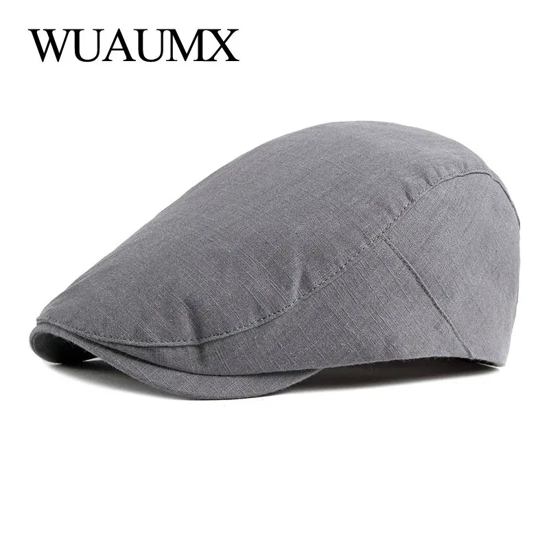 Summer Men's Hat Thin Breathable Flat Berets Hat Solid Gray Black Yellow Visors Herringbone Caps Peaked Ivy Cap gorras hombre
Summer Men's Hat Thin Breathable Flat Berets Hat Solid Gray Black Yellow Visors Herringbone Caps Peaked Ivy Cap gorras hombre