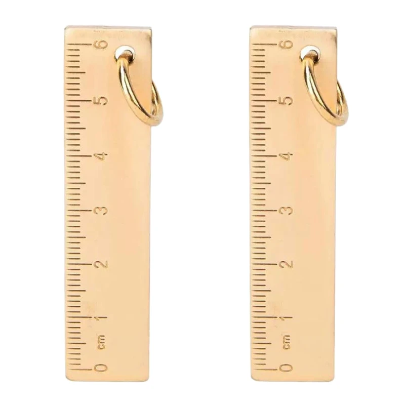 2Pc 6cm Small Copper Ruler 3mm Thickened Brass Metal Ruler Copper Key Pendant Number Plate Drafting Supplies Mini Rulers
2Pc 6cm Small Copper Ruler 3mm Thickened Brass Metal Ruler Copper Key Pendant Number Plate Drafting Supplies Mini Rulers