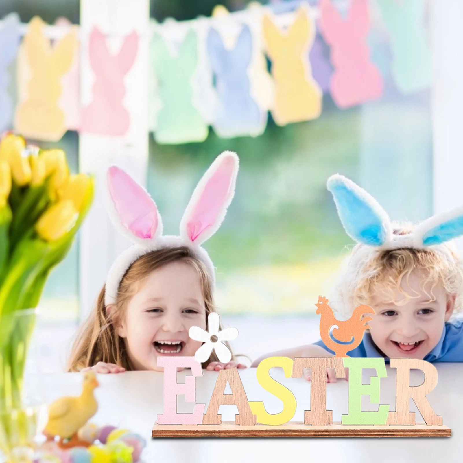 Easter Wood Tabletop Ornament Hello Spring Wood Decoration for Easter Spring Home Decoration Table Centerpieces
Easter Wood Tabletop Ornament Hello Spring Wood Decoration for Easter Spring Home Decoration Table Centerpieces