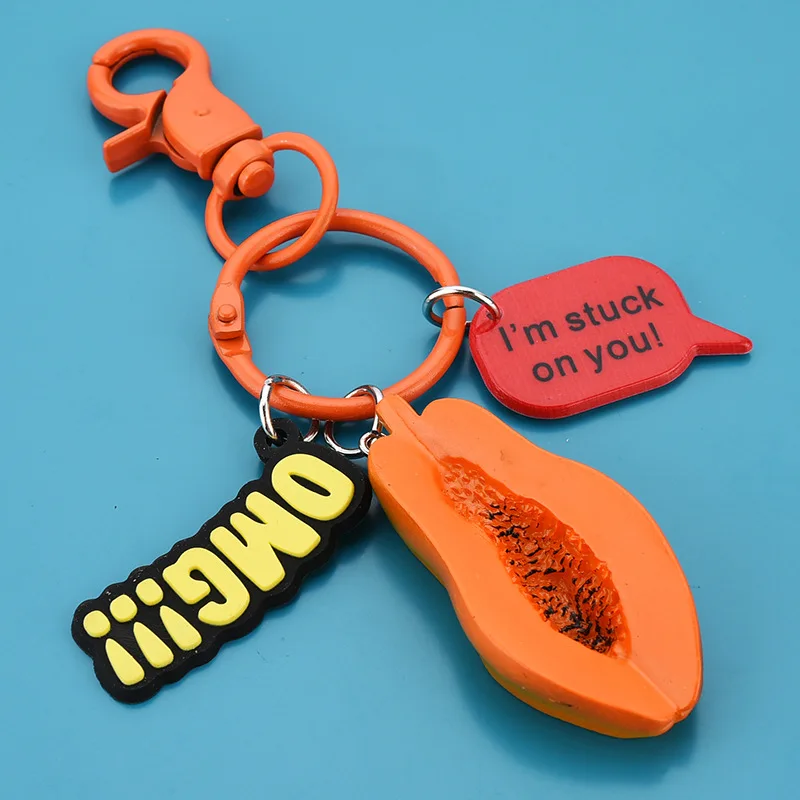 Creative Fruit Papaya Durian Anime Keychain Cute Cartoon Resin Small Fresh Bag Car Pendant Student Toy Gift Key Ring Accessories
Creative Fruit Papaya Durian Anime Keychain Cute Cartoon Resin Small Fresh Bag Car Pendant Student Toy Gift Key Ring Accessories