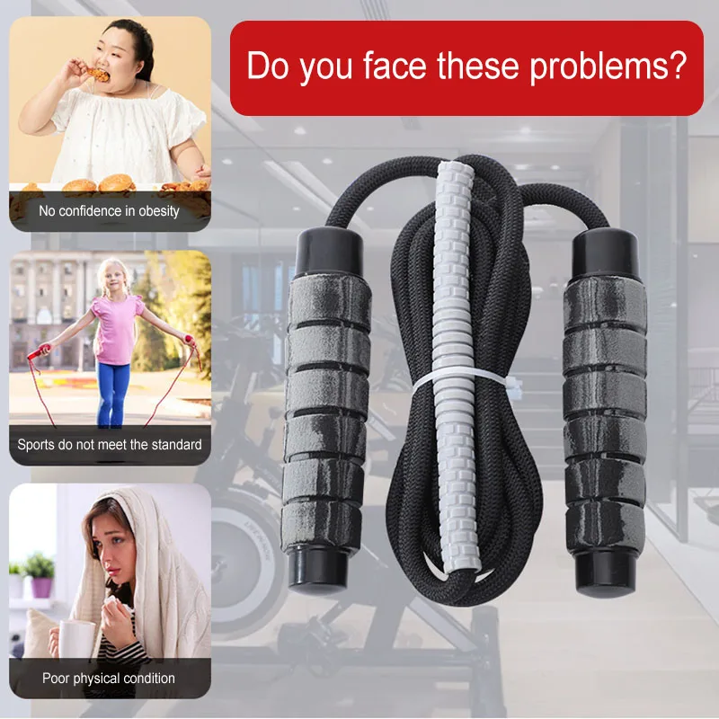 Jump Rope for Reduce Fat & Weight Loss Fitness Equipment with Foam Handles 3M Adjustable Cotton Cord for Indoor Outdoor AUG889
Jump Rope for Reduce Fat & Weight Loss Fitness Equipment with Foam Handles 3M Adjustable Cotton Cord for Indoor Outdoor AUG889