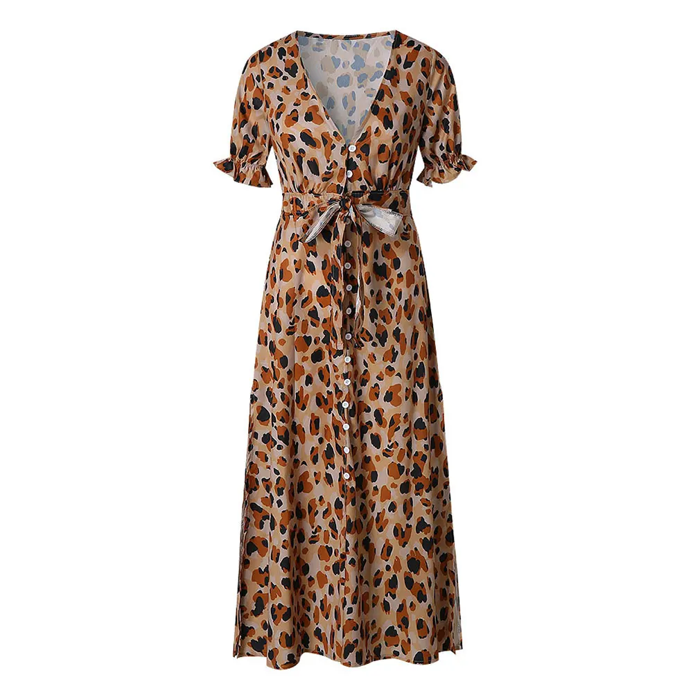 WildPinky Summer Leopard Dress 2020 Women Long Wrap Beach Dress Sexy V-neck Short Sleeve Buttons Party Dress Sundress Vestidos
WildPinky Summer Leopard Dress 2020 Women Long Wrap Beach Dress Sexy V-neck Short Sleeve Buttons Party Dress Sundress Vestidos