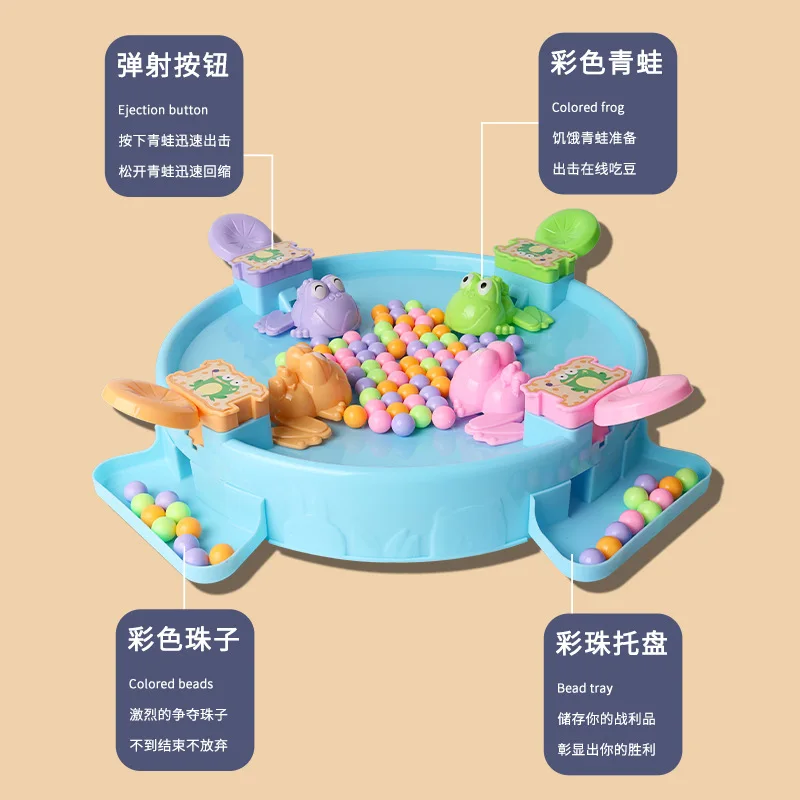Feeding Swallow Beads Frog Eating Beans Action Toys Greedy Frog Desktop Puzzle Parent-Child Interaction Fun Casual Table Game
Feeding Swallow Beads Frog Eating Beans Action Toys Greedy Frog Desktop Puzzle Parent-Child Interaction Fun Casual Table Game
