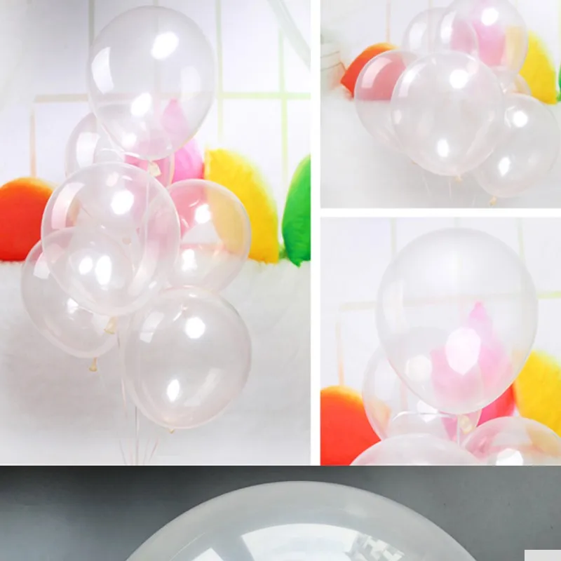 Clear 50 Pcs Ballon Round Latex 12 Inch Transparent Balloons Thick Latex Balloons Romantic Wedding Decoration Birthday Party Air
Clear 50 Pcs Ballon Round Latex 12 Inch Transparent Balloons Thick Latex Balloons Romantic Wedding Decoration Birthday Party Air