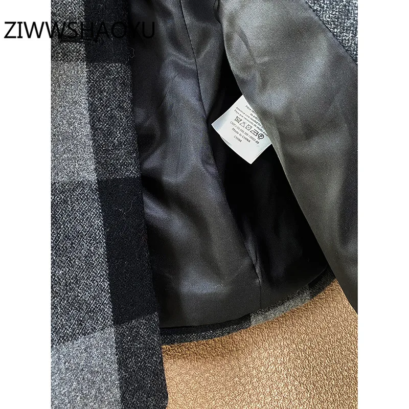 ZIWWSHAOYU Fashion Women's Autumn Winter Designer Plaid Office Lady Double Breasted Wool Blazer Overcoat Outwear
ZIWWSHAOYU Fashion Women's Autumn Winter Designer Plaid Office Lady Double Breasted Wool Blazer Overcoat Outwear