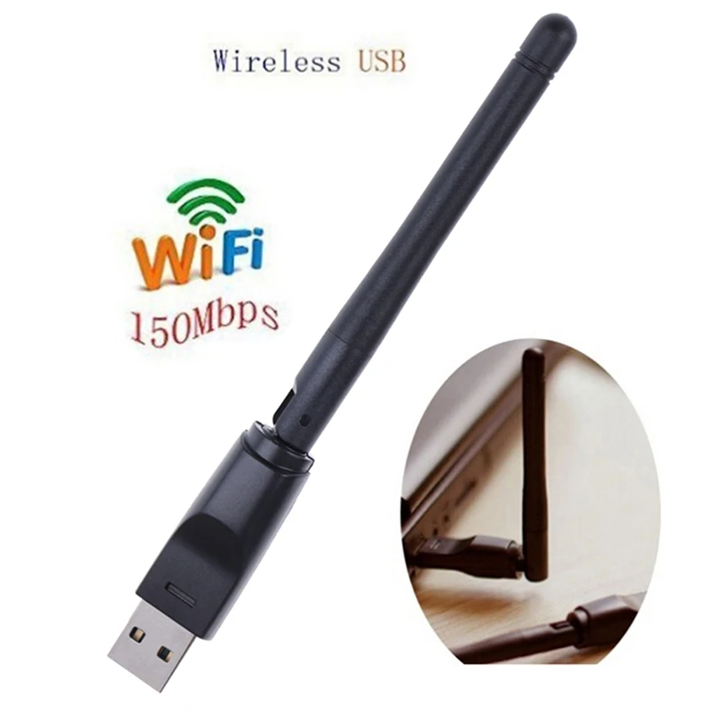 

PC Mini Wi-fi Dongle Kebidu USB 2.0 WiFi Wireless Network Card 150M 802.11 b/g/n LAN Adapter with rotatable Antenna for Laptop