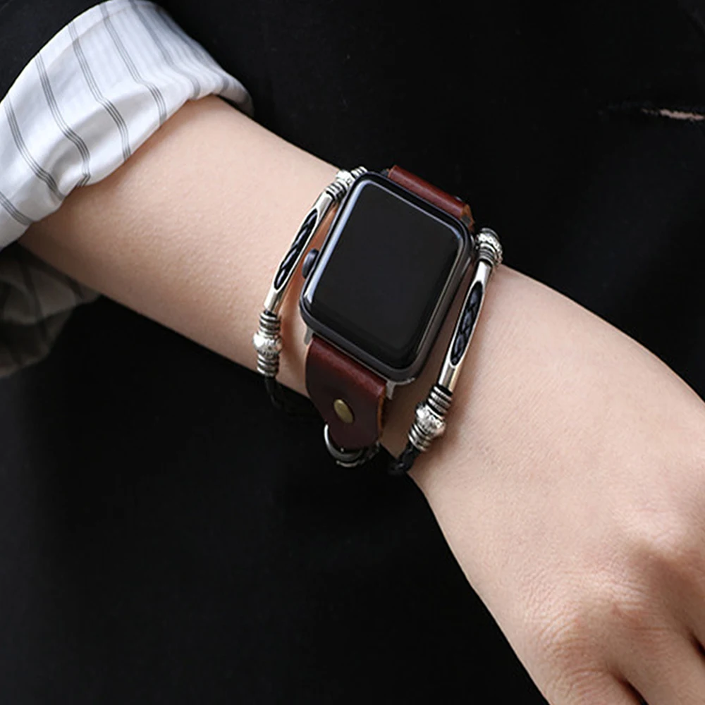 Etsy Vintage Handmade Beads Style Cowhide Leather Strap For Apple Watch Band 38mm 40mm 42mm 44mm iWatch Serie 2 3 4 5 Bracelet
Etsy Vintage Handmade Beads Style Cowhide Leather Strap For Apple Watch Band 38mm 40mm 42mm 44mm iWatch Serie 2 3 4 5 Bracelet