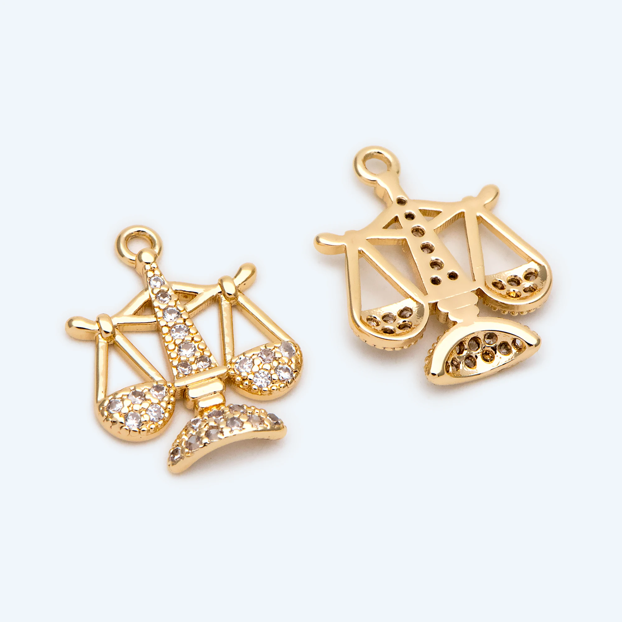 4pcs Gold Libra Charms, Scale of Justice Pendants, Balance Scale Pendants, Cubic Zirconia Pave, Lawyer Law Jewelry Supplies (GB-
4pcs Gold Libra Charms, Scale of Justice Pendants, Balance Scale Pendants, Cubic Zirconia Pave, Lawyer Law Jewelry Supplies (GB-
