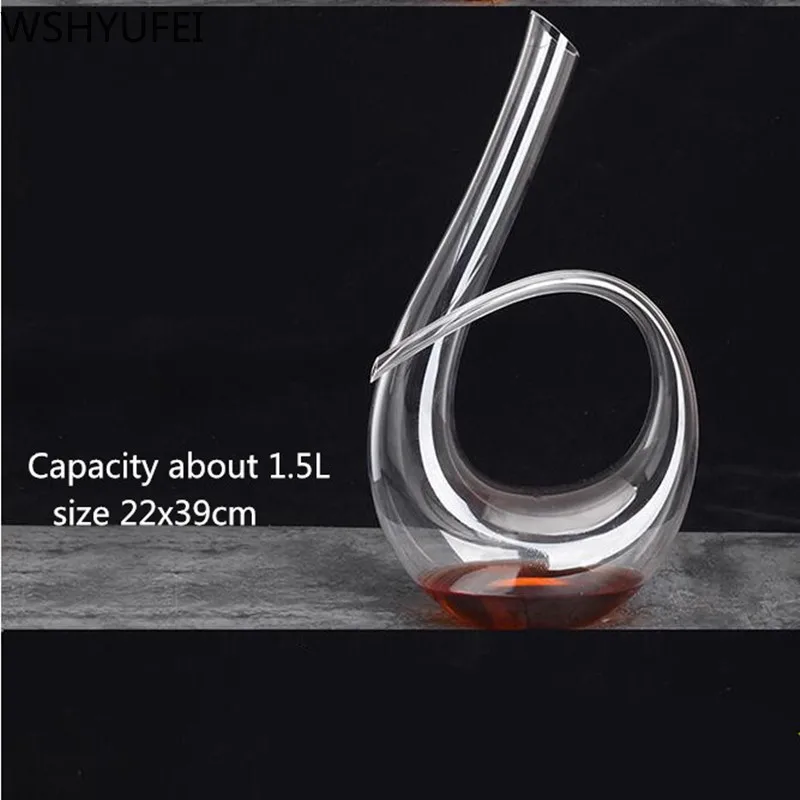1PCS/lot European wine decanter Personality u-type pouring pot Household crystal glass wine set WSHYUFEI
1PCS/lot European wine decanter Personality u-type pouring pot Household crystal glass wine set WSHYUFEI