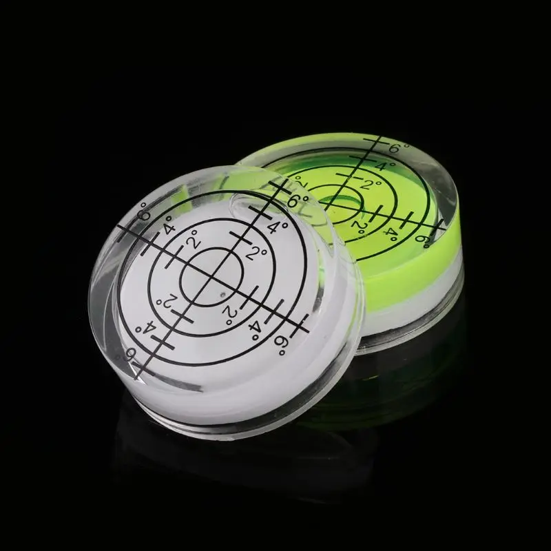 2pcs 32*12mm Round Bubble Level White Green Bullseye Level Measuring Tool 203C 
2pcs 32*12mm Round Bubble Level White Green Bullseye Level Measuring Tool 203C
