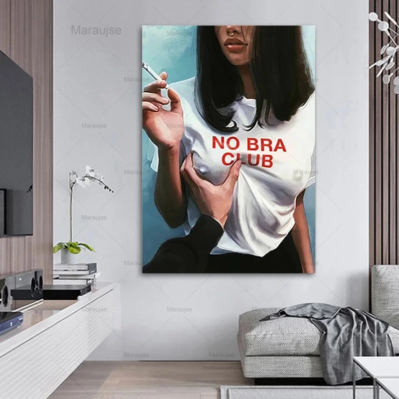 No Bra Club Sexy Women Posters Smoking Girl Canvas Painting On The Wall Modern Bad Girls Wall Picture For Living Room Decoration
No Bra Club Sexy Women Posters Smoking Girl Canvas Painting On The Wall Modern Bad Girls Wall Picture For Living Room Decoration