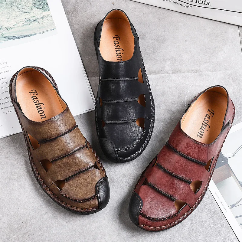 Fashion casual youth trend non-slip wear-resistant soft comfortable men's hand stitched summer sandals c147
Fashion casual youth trend non-slip wear-resistant soft comfortable men's hand stitched summer sandals c147