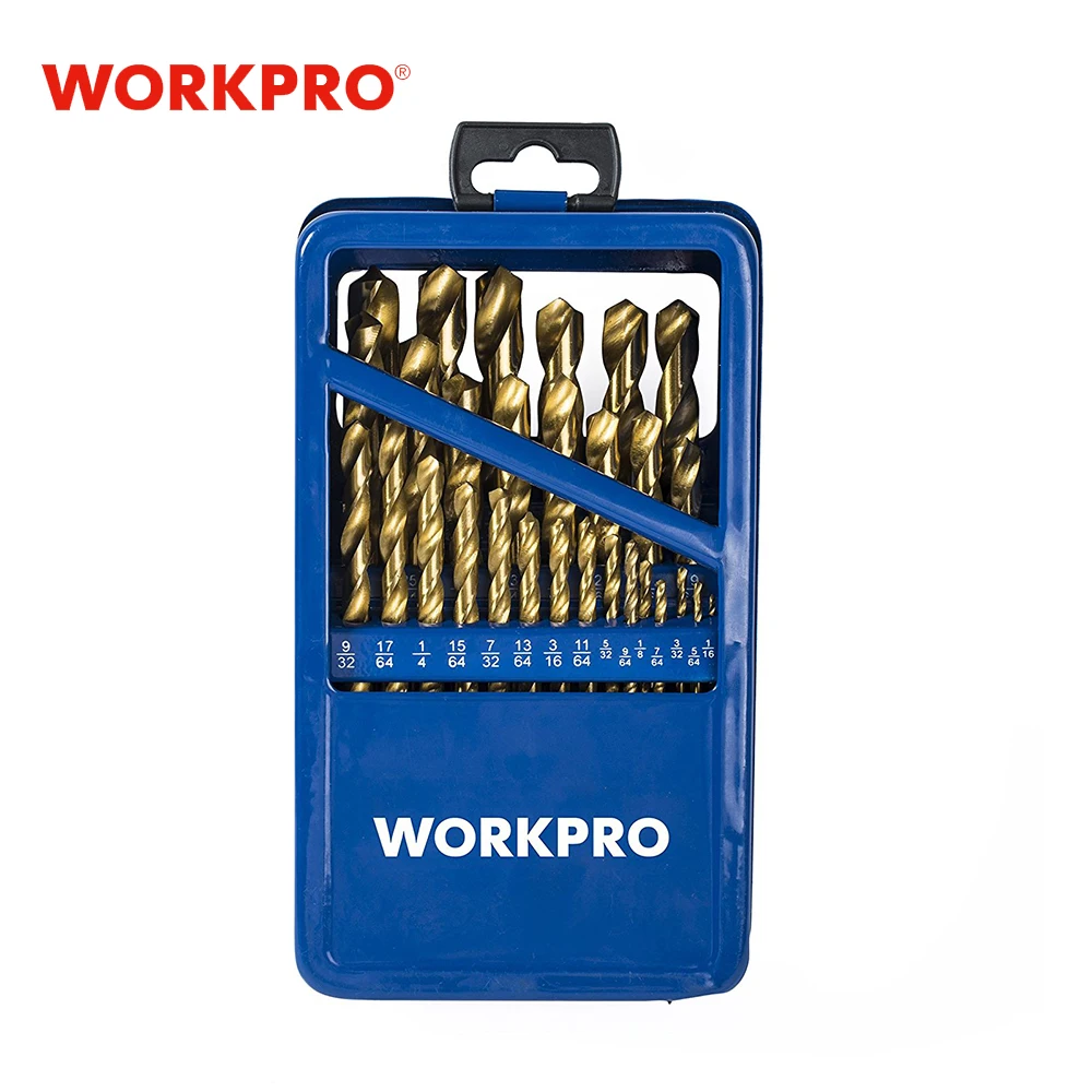 WORKPRO 29-Piece Titanium Drill Bit Set in Metal Case
WORKPRO 29-Piece Titanium Drill Bit Set in Metal Case