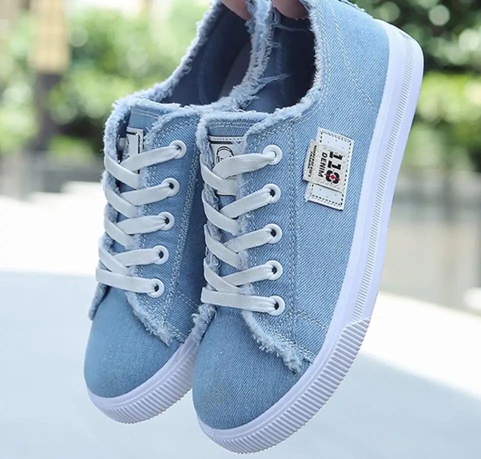 ER YA ER YUN 2020Canvas shoes woman Lace-up Spring/autumn Sneakers for girls Fashion Denim solid Blue/White casual shoes Tennis
ER YA ER YUN 2020Canvas shoes woman Lace-up Spring/autumn Sneakers for girls Fashion Denim solid Blue/White casual shoes Tennis