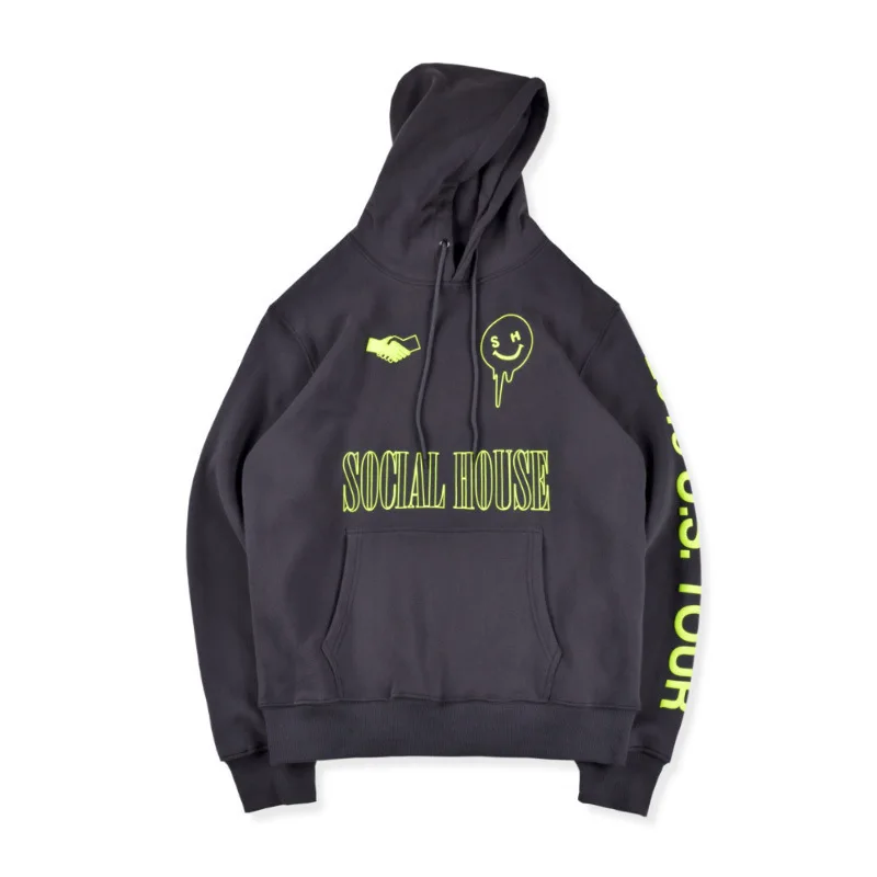 Fashion brand social house Hoodie 2019 tour Hoodie fluorescent printing Pullover
Fashion brand social house Hoodie 2019 tour Hoodie fluorescent printing Pullover