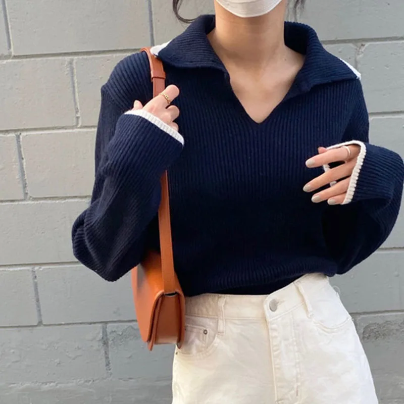 Chic Korean Femme Tops Women Fashion Winter Spring Basic Wear Jumpers Solid Knitted Pullovers Short Sweaters
Chic Korean Femme Tops Women Fashion Winter Spring Basic Wear Jumpers Solid Knitted Pullovers Short Sweaters
