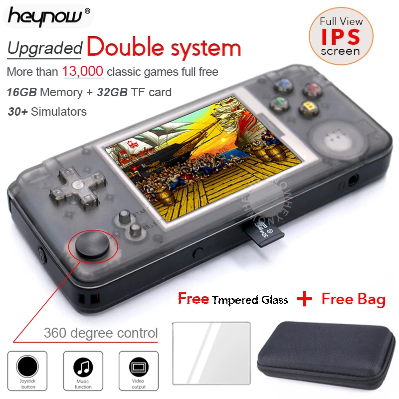HEYNOW RS97 Plus Double System Retro Game Console 30+ Emulators IPS Screen Portable Handheld Game Player 360 Degree Controller
HEYNOW RS97 Plus Double System Retro Game Console 30+ Emulators IPS Screen Portable Handheld Game Player 360 Degree Controller