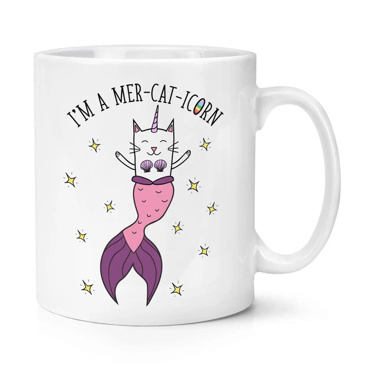 Кружка I'm A Mer-cat-icorn Волшебная забавная кружка в виде кота единорога русалки