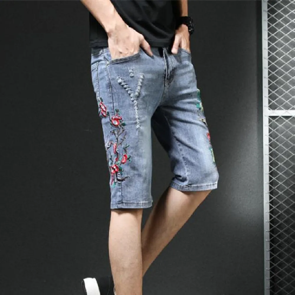 Джинсовые шорты мужские с вышивкой, небольшие прямые штаны до колен, модные джинсовые шорты в китайском стиле, лето
Джинсовые шорты мужские с вышивкой, небольшие прямые штаны до колен, модные джинсовые шорты в китайском стиле, лето