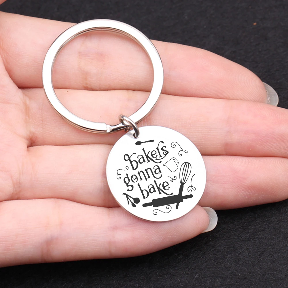 FLYANGEL Fashion Keychain Jewelry Gifts For Baking Baker Keyring High Quality Stainless Steel Key Holder Baker Friend Gifts
FLYANGEL Fashion Keychain Jewelry Gifts For Baking Baker Keyring High Quality Stainless Steel Key Holder Baker Friend Gifts