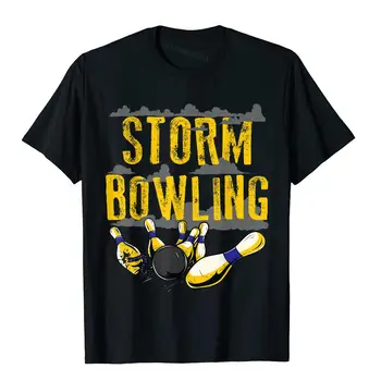 Storm Bowling Funny Matching Bowling Team Shirts T Shirt Prevailing Crazy Cotton Men T Shirt Family Christmas Clothing