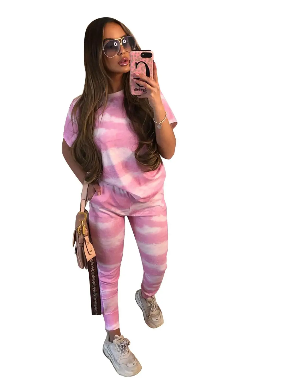 2020 Summer New Arrivals Tie-Dye Printed Tops And Long Pants Ladies Sexy Two-Piece Short Sleeves T Shirt Home Indoor
2020 Summer New Arrivals Tie-Dye Printed Tops And Long Pants Ladies Sexy Two-Piece Short Sleeves T Shirt Home Indoor