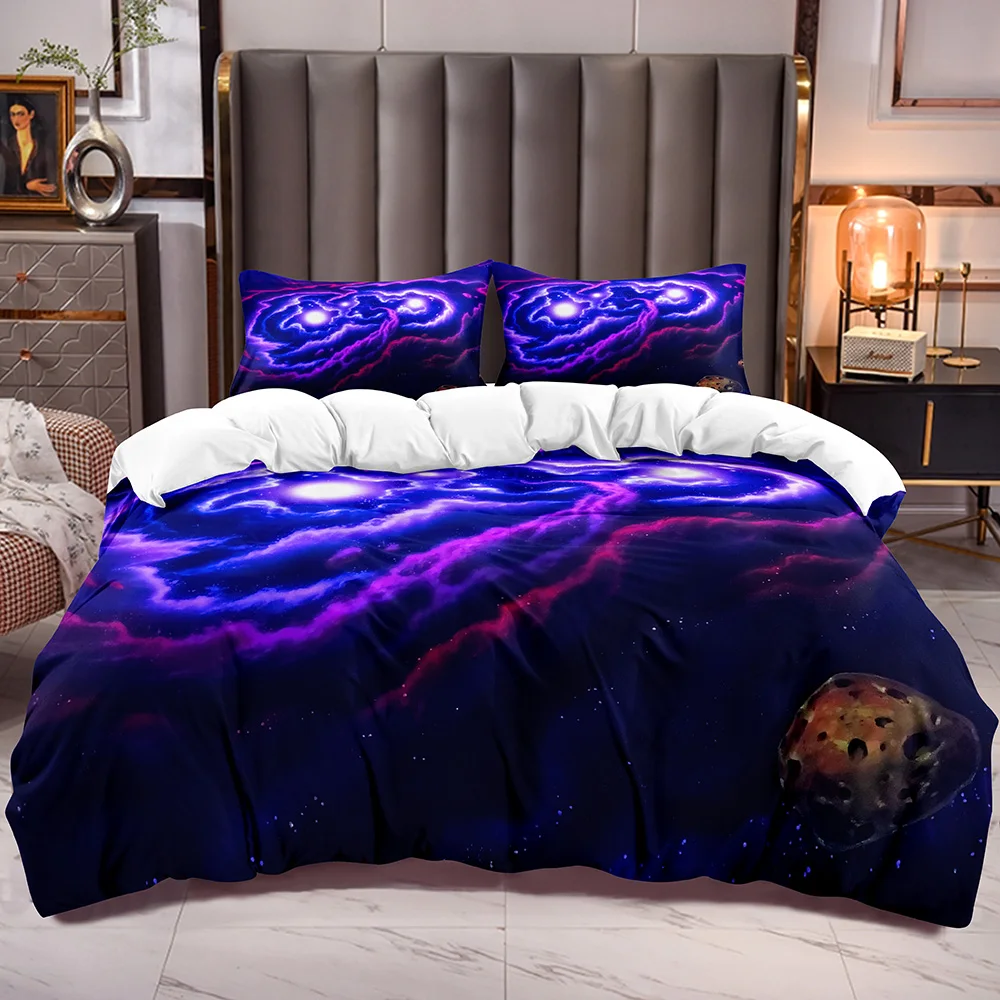 Duvet Cover Sets with Double Suns Galaxy Print Microfiber Soft Universe Theme Bedding Comforter Cover Sets with Zipper Closure
Duvet Cover Sets with Double Suns Galaxy Print Microfiber Soft Universe Theme Bedding Comforter Cover Sets with Zipper Closure