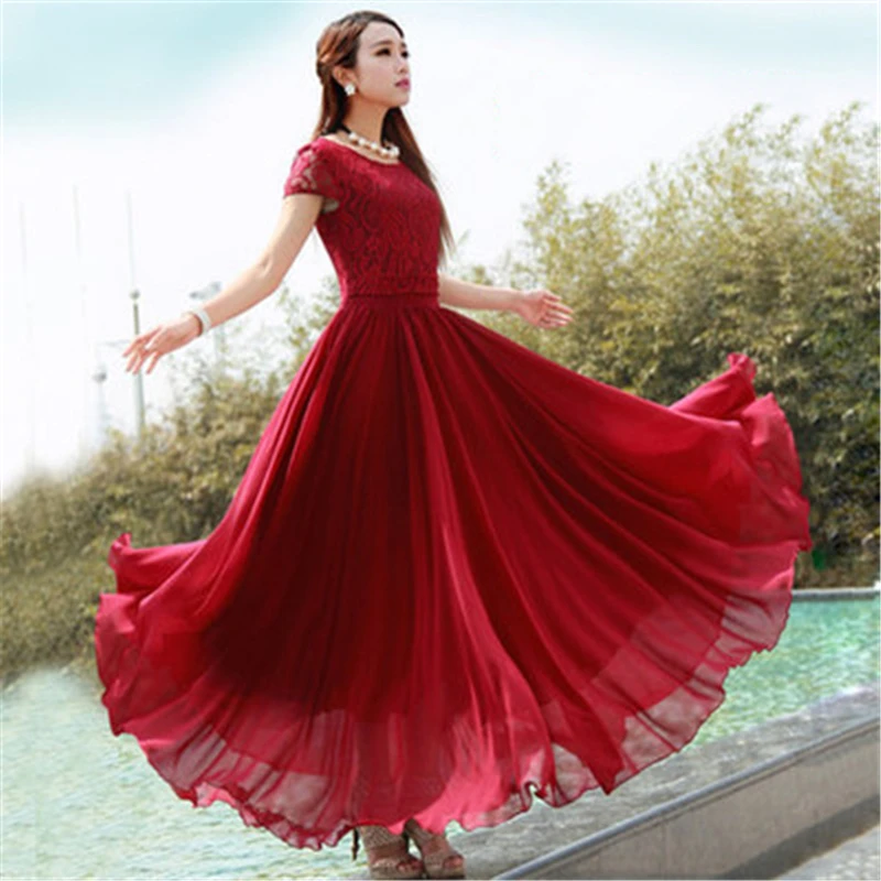 New Summer Long Dresses For Women's Formal Dress Elegant Ladies Chiffon Long Dress Bohemian Vacation Ladies Long Dress N57
New Summer Long Dresses For Women's Formal Dress Elegant Ladies Chiffon Long Dress Bohemian Vacation Ladies Long Dress N57